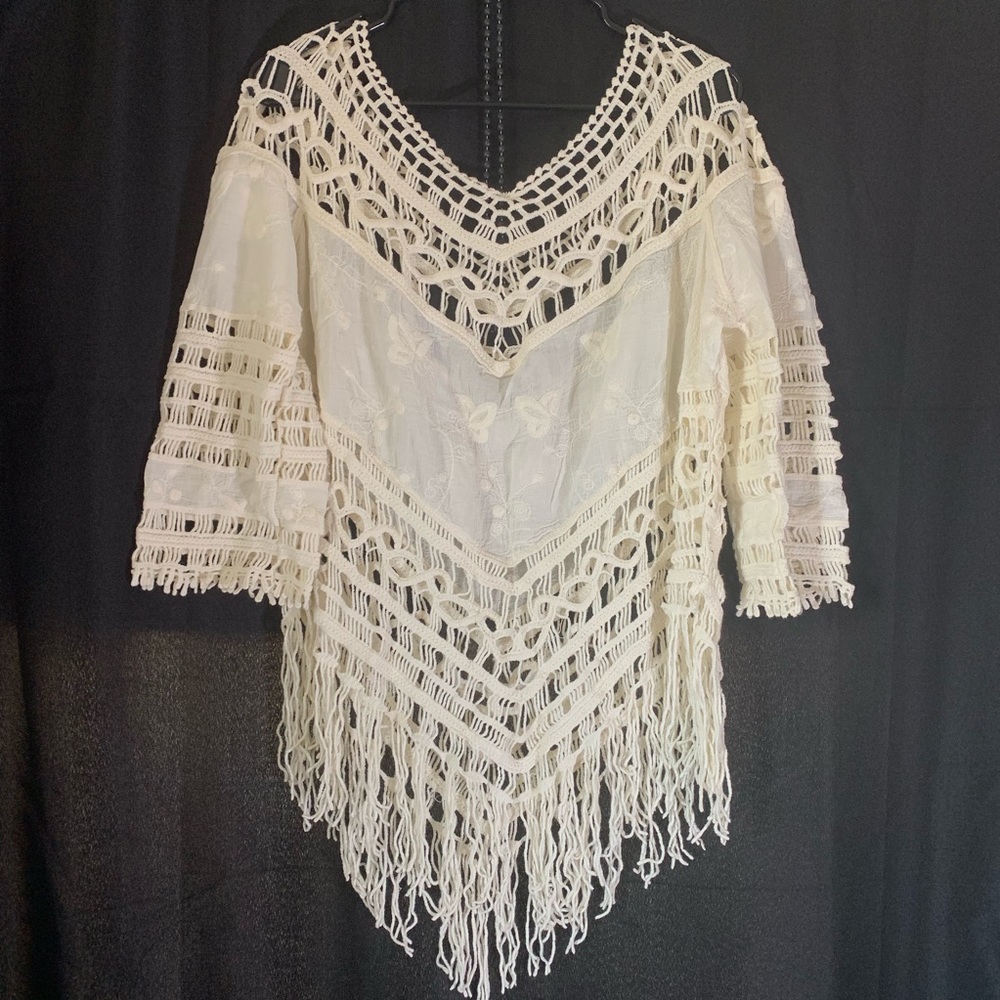 Crochet poncho butterfly 🦋 detail